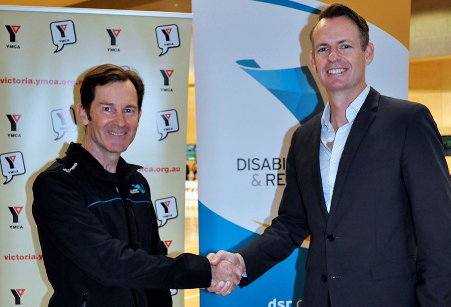 Richard Amon, Chief Executive of Disability Sport & Recreation and Wade Mackrell, General Manager Recreation at YMCA Victoria