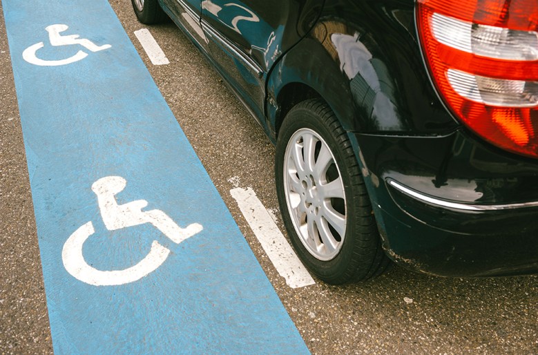 a disability parking permit zone
