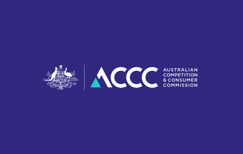 The ACCC logo of white text on a purple background.